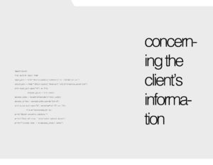 Concerning the Client’s Information by Joy Nneji